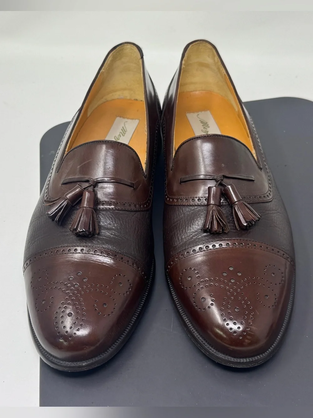Vintage Mezlan Tassel Leather Loafers shoes Men 11.5 M Spain
